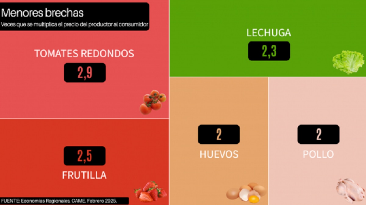 El precio de los agroalimentos se multiplicó por 3,8 en febrero, según CAME