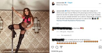 Post en Instagram de Sara