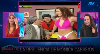 “No tenía ni pantis”: Mónica Cabrejos revela cómo debutó como vedette gracias a Manolo Rojas. Captura: Magaly TV La Firme.
