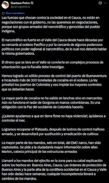 Gustavo Petro advirtió posibles relevos