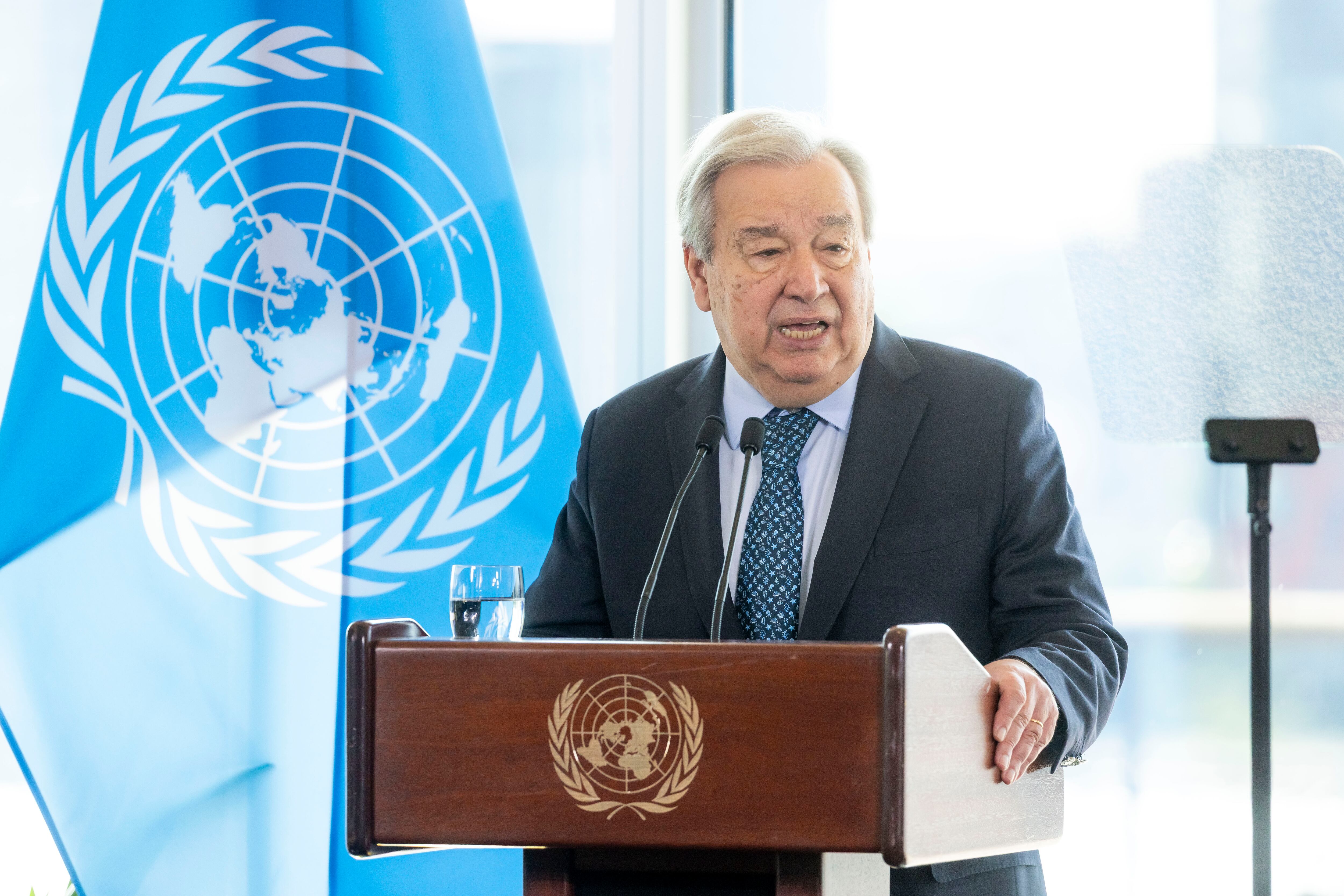 El secretario general de la ONU calificó la resolución sobre Gaza como “un paso importante” para consolidar el alto el fuego (EFE/JUSTIN LANE)