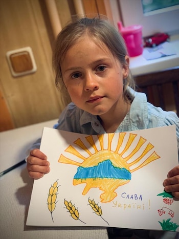 Una de las niñas ucranianas