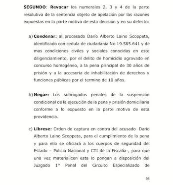 Un tribunal en Barranquilla sentenció