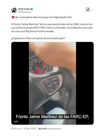 La activista Sofy Casas replicó