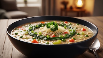 Sopa cremosa de avena y verduras: receta económica, ligera y llena de fibra