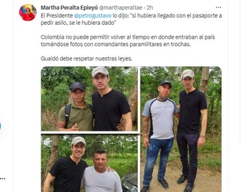 Martha Peralta Epieyú recordó el encuentro de Guaidó con los paramilitares