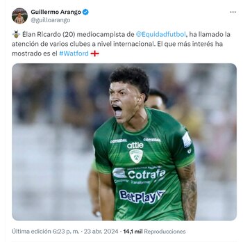 El jugador barranquillero, de 20