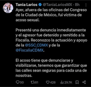 La diputada informó que el