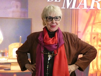 Concha Velasco durante la presentación de la obra 'La habitación de María' en el Teatro Goya de Barcelona en 2021.