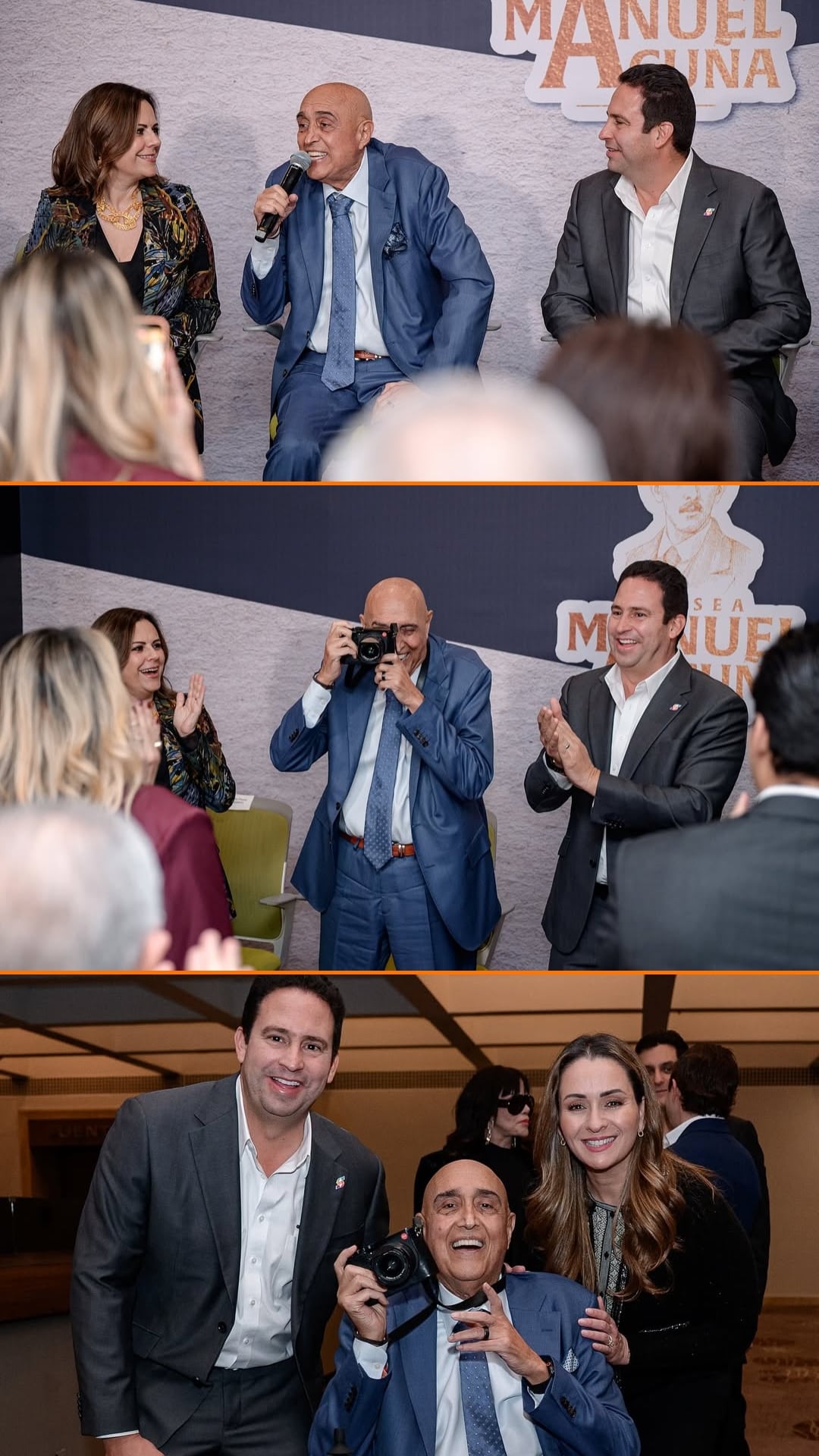 La reaparición del productor ocurrió en el marco de la entrega de la Presea Manuel Acuña. (@javierdiaz.glez, Instagram)