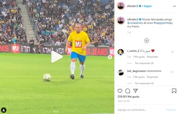 El posteo de Roberto Carlos