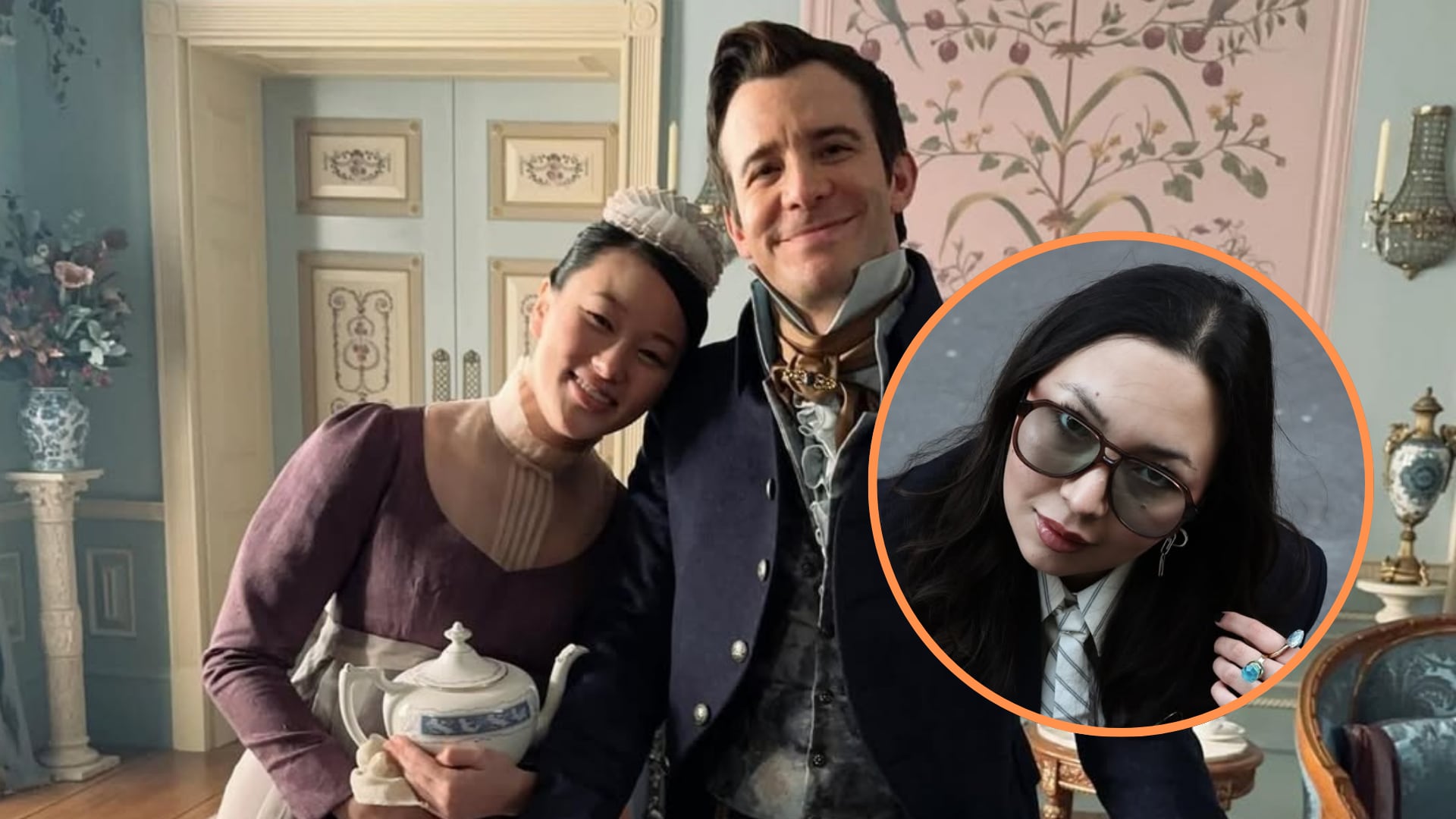 Luke Thompson y Yerin Ha se suman al reto de las expresiones colombianas para promocionar la nueva temporada de 'Bridgerton' - crédito @sofiaduarterosas @luketroom/ Instagram