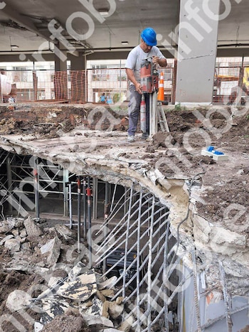 La losa que se derrumbó