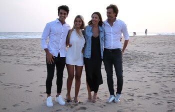 Los cumpleañeros con Guillermo Ardohain,