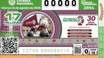 Sorteo Superior 2894: Resultados viernes 14 de agosto del 2026 de la Lotería Nacional