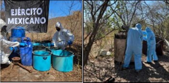 Algunas de las instalaciones halladas