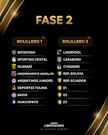 Así quedaron los bombos para