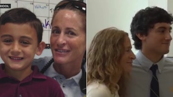 La bombera Mary Gavin se reencontró en Miami-Dade con George Montes Jr., a quien le salvó la vida hace 15 años (Captura de video)