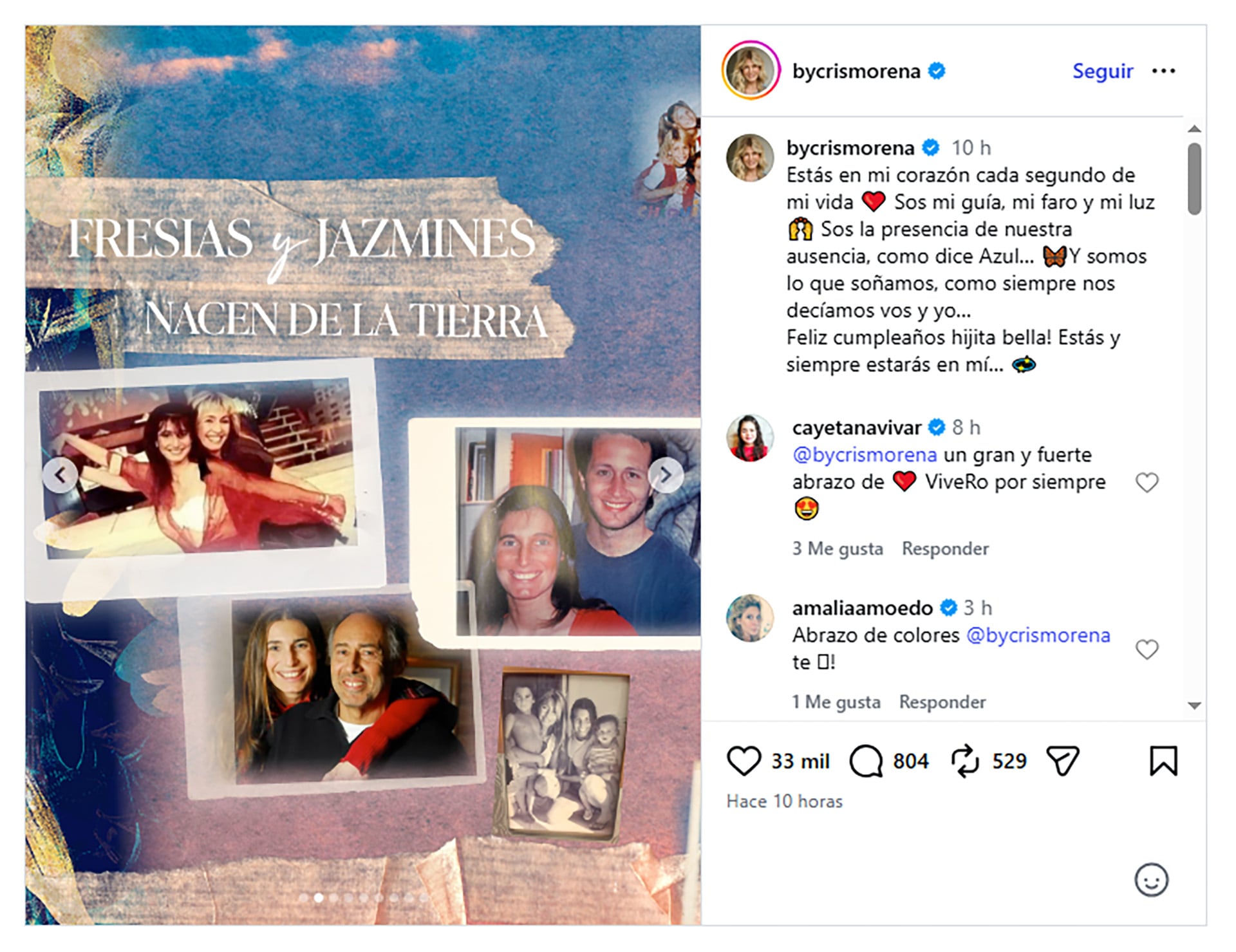 El homenaje de Cris Morena a Romina Yan recibió mensajes de Diego Topa, Catherine Fulop, Maru Botana y Claudia Villafañe