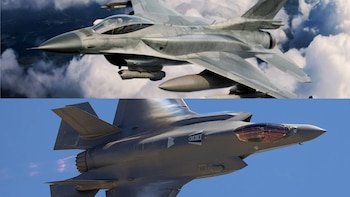 F-16 Block 70 vs F-35: la comparación de los cazas que redefinen el poder aéreo en Sudamérica. (Foto composición: Infobae Perú/Difusión)