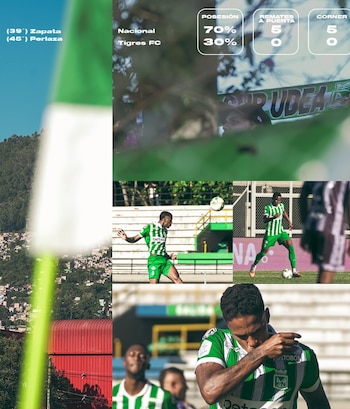 Estas fueron algunas de las estadísticas de Atlético Nacional en su partido ante Tigres de Bogotá - crédito Atlético Nacional