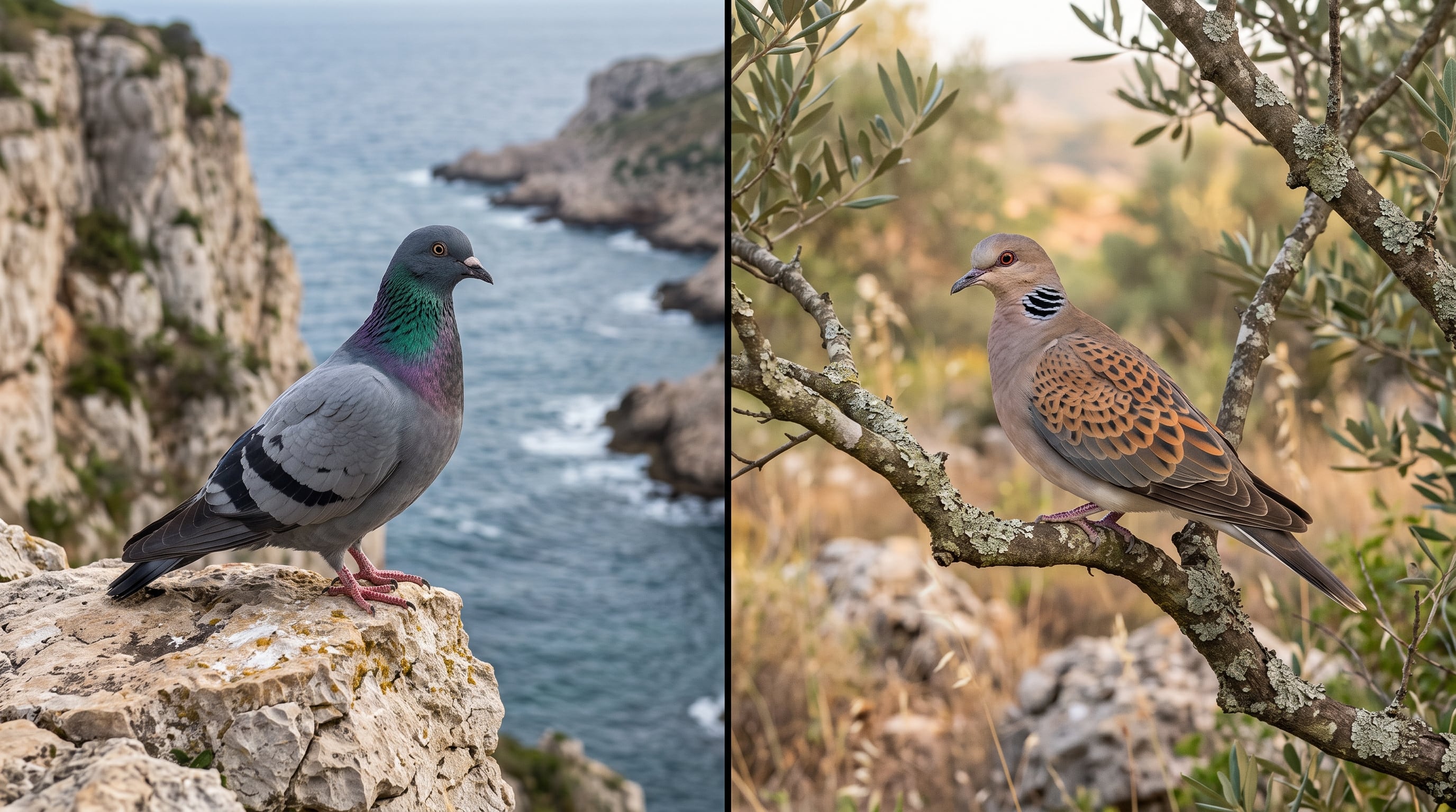 Palomas y tórtolas no son iguales y su diferencia importa para la salud