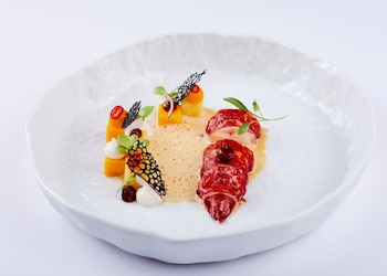 Una de las elaboraciones del chef austriaco Dieter Koschina, al frente de Vila Joya (Vila Joya)