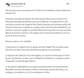 El presidente Gustavo Petro respondió