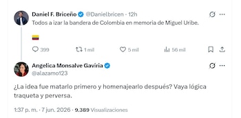 La exfiscal Angélica Monsalve respondió a Daniel Briceño con una frase que generó fuerte controversia y reacciones inmediatas en redes sociales - crédito @alazamo123/X
