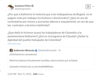 El presidente Gustavo Petro cuestionó