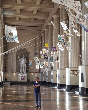 En la inaguración de "Barrileteada