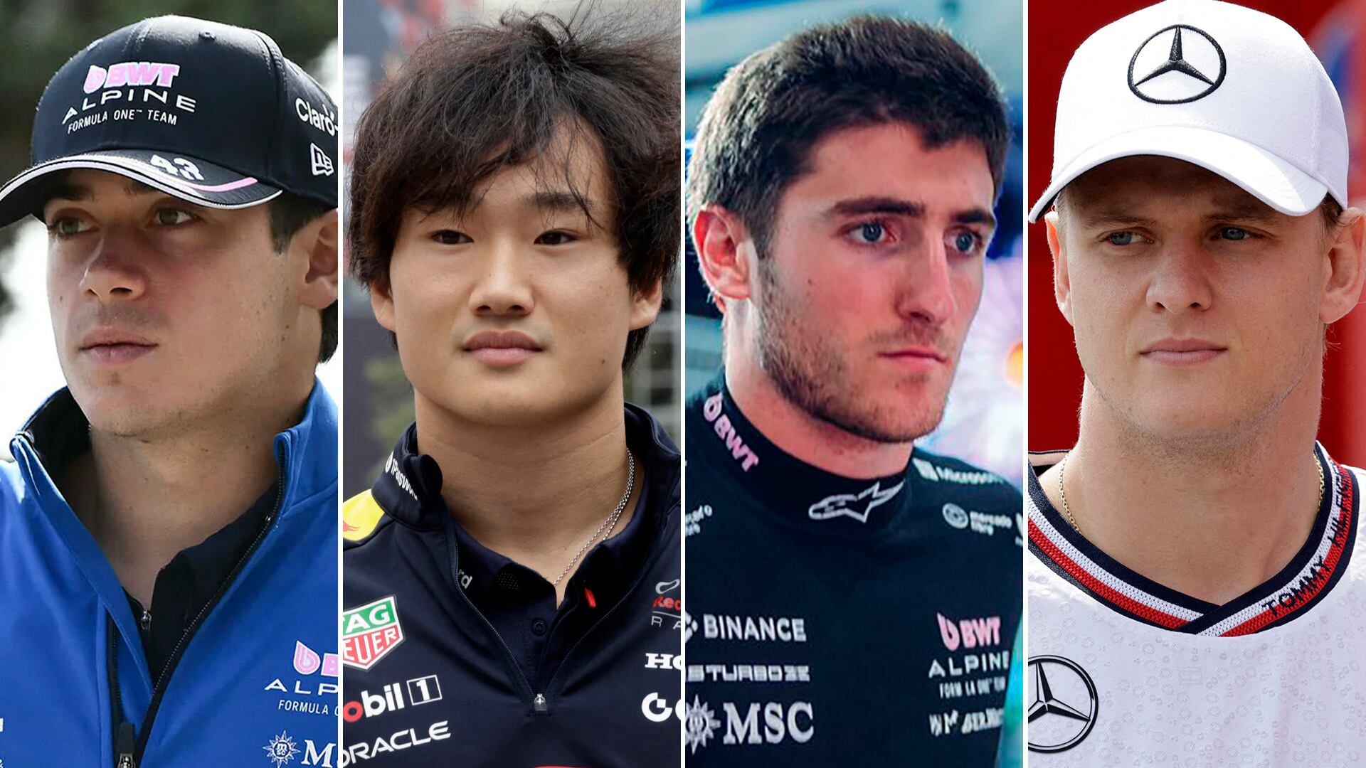 Franco Colapinto y sus competidores, según L'Equipe y Motorsport: Yuki Tsunoda, Jack Doohan y Mick Schumacher