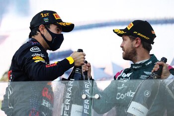 Sergio Pérez y Sebastian Vettel.