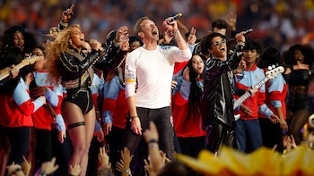 Coldplay durante el Show de