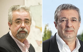Ángel Pérez y Gregorio Gordo, dos de los últimos dirigentes de Izquierda Unida Comunidad de Madrid