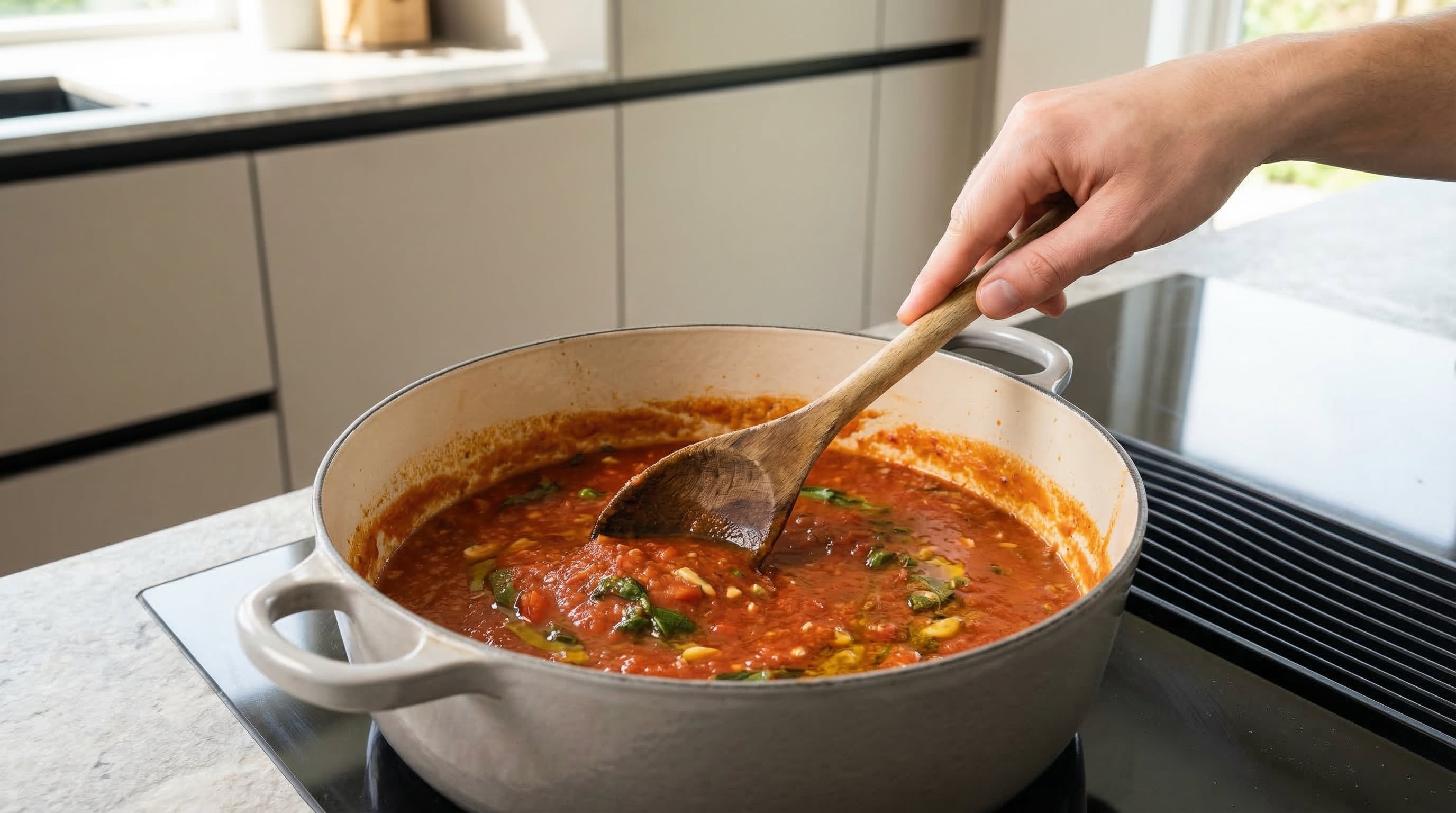 La zanahoria en la salsa de tomate ayuda a reducir la acidez y aporta un sabor más equilibrado (Imagen Ilustrativa Infobae)