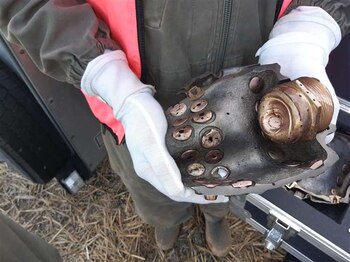 Un quemador de cohetes V2