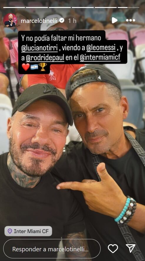 El Tirri, primo hermano de Tinelli, también dio el presente (Foto: Instagram)