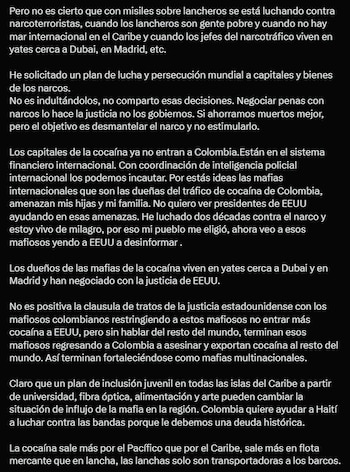 El mandatario pidió cooperación internacional