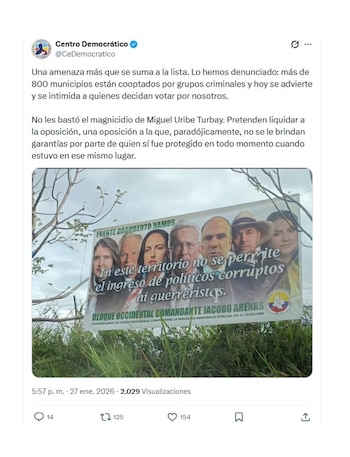 Con este mensaje en sus