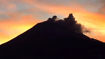 El volcán Popocatépetl ha tenido
