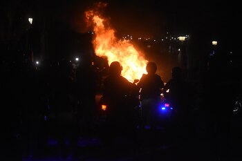 Un foco de incendio se