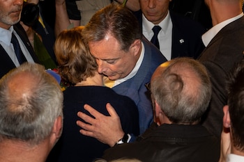 El primer ministro de Bélgica, Bart De Wever, y su esposa, Veerle Hegge, en una imagen de archivo (Grosby)
