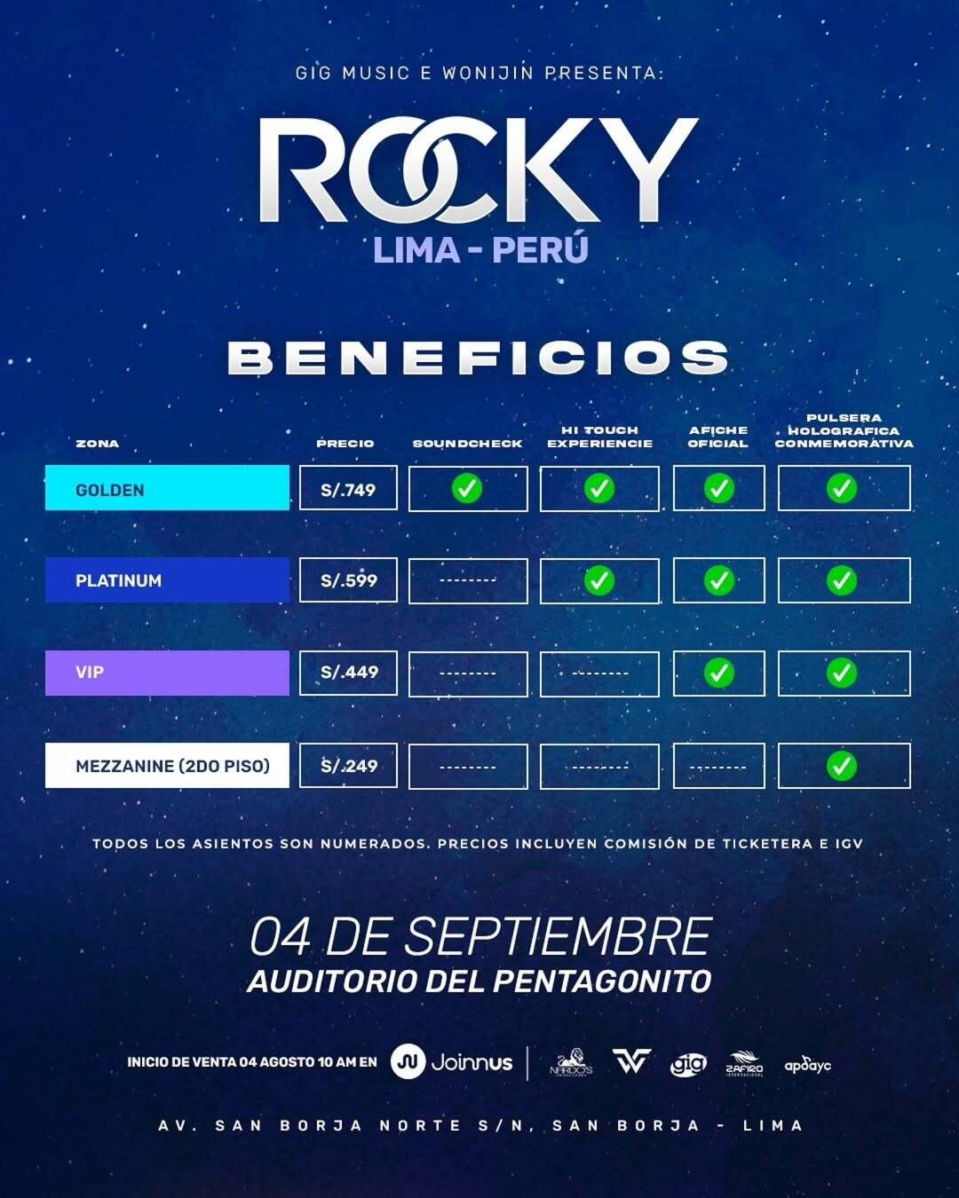 El Auditorio del Pentagonito tendrá aforo limitado y asientos numerados para una experiencia cómoda y segura.