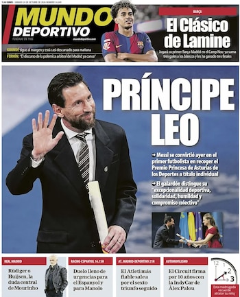 Portadas Lionel Messi Premio Princesa de Asturias