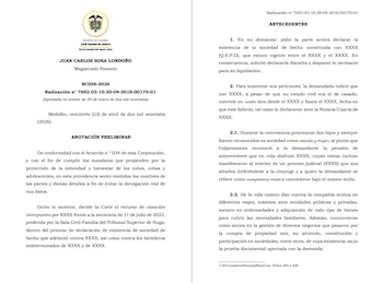 La Corte Suprema de Justicia confirmó en casación que el juzgado y el tribunal no hallaron pruebas suficientes para acreditar una asociación comercial entre los compañeros permanentes - crédito Corte Suprema de Justicia