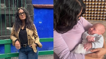 Salma Hayek enternece con video dónde habla en español con su nieto y lo llama “Panchito”