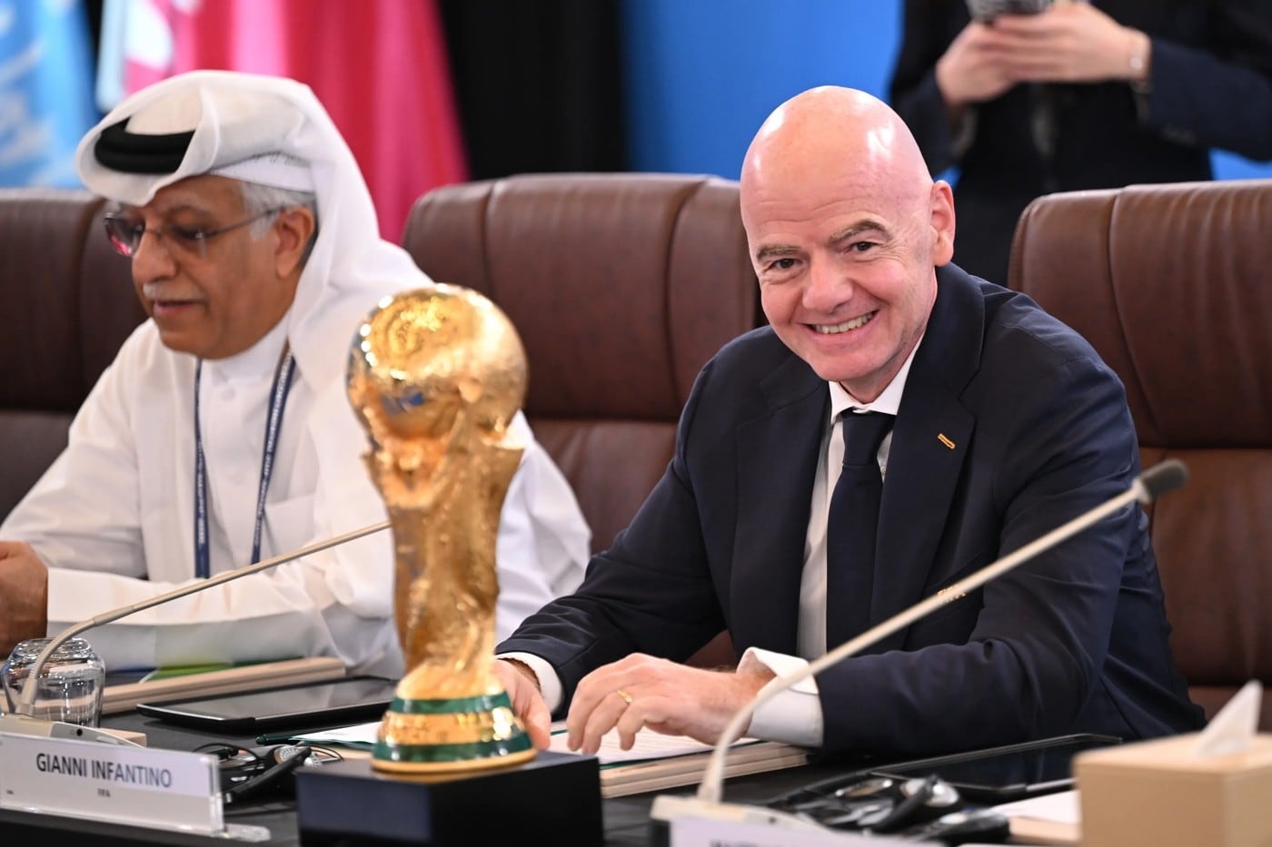 Gianni Infantino durante el Congreso de la FIFA, en Doha, Qatar (FIFA)