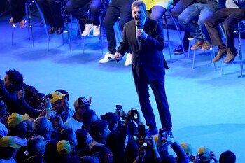 Sergio Massa, en campaña. Batalla