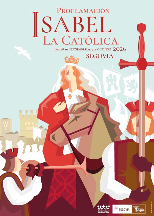 Cartel de la proclamación de Isabel La Católica en Segovia (Turismo Segovia)